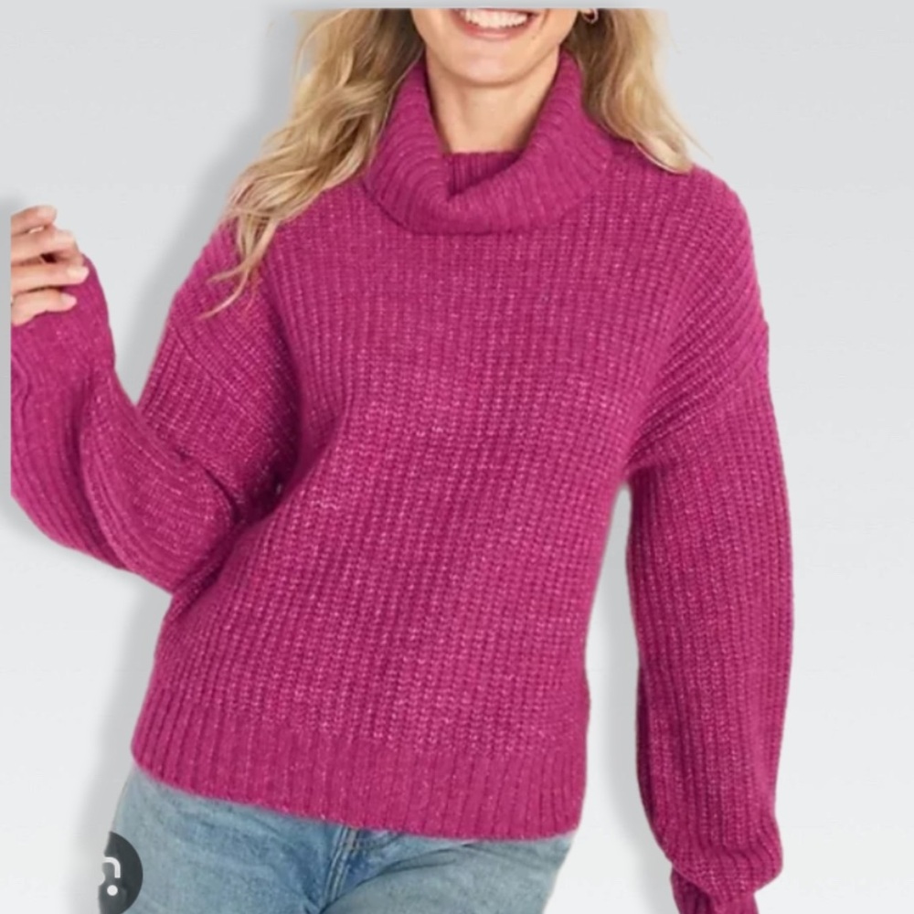 NWT Hot Pink Turtleneck